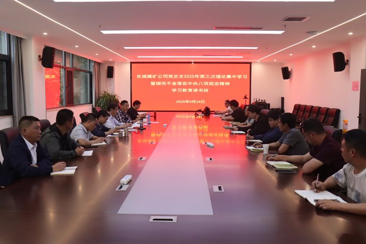 东城煤矿公司召开锲而不舍落实中央八项规定精神学习教育读书班暨2025年第三次党总支理论集中学习会议